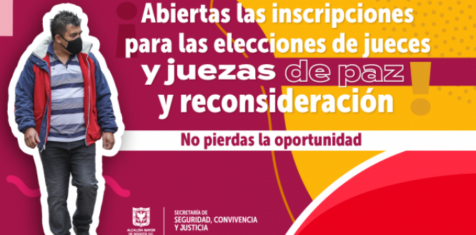 Abiertas las inscripciones para quienes aspiren a ser Jueces de Paz y de Reconsideración Abiertas las inscripciones para quienes aspiren a ser Jueces de Paz y de Reconsideración