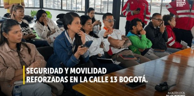 Mesa de trabajo, Los Martires, control, orden, seguridad Mesa de trabajo con comerciantes de la localidad de Los Mártires