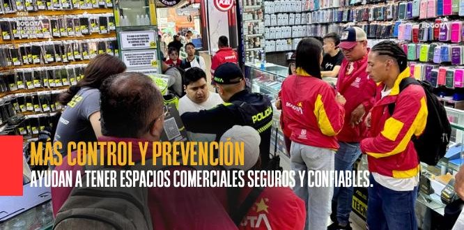 Más control y vigilancia en negocios de celulares del centro bogotano