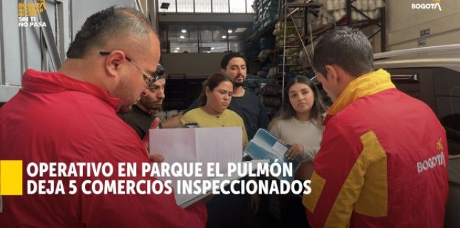 Operativo de Inspección, Vigilancia y Cotrol inspecciona 5 comercios en parque El Pulmón