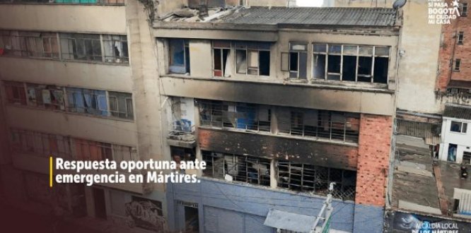 Incendio estructural en establecimiento tipo pagadiario en la localidad de Los Mártires
