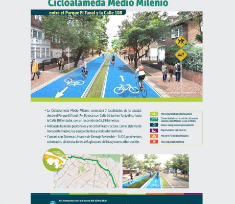 Inicia la etapa de estudios y diseños para la Cicloalameda Medio Milenio